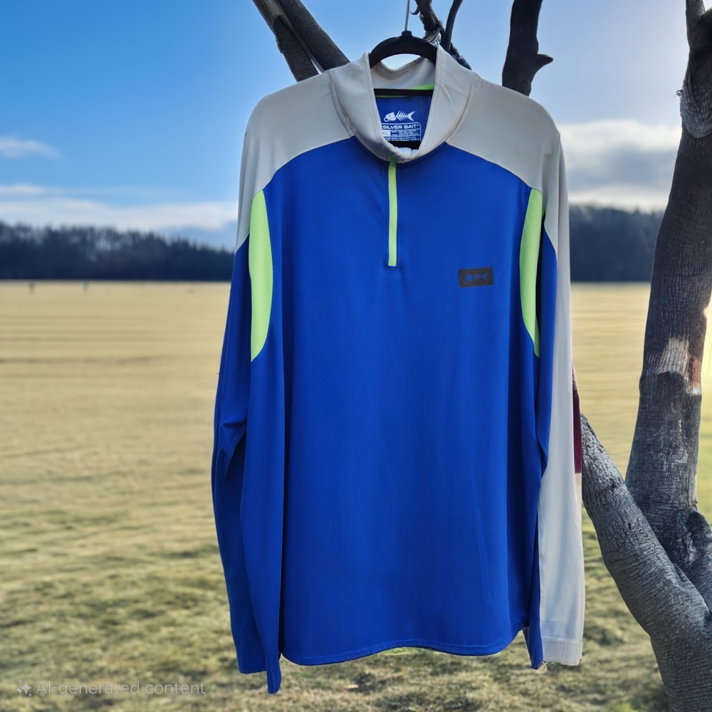 NWT Men's Silverbait Long Sleeve Fishing Shirt UPF 50+ Protection